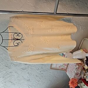 Vintage Talbots Lambswool Angora blend beaded and embroidered sweater. S…